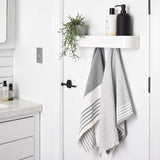 Moonval Wall Mounted Coat Rack, Steel Shelf with 5 Heavy-Duty Hooks for Entryway, Hallway & Bedroom