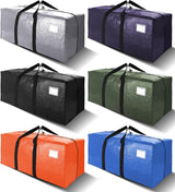 Moonval Moving Bags, 6-Pack Extra Large Heavy-Duty Storage Totes with Backpack Straps & Zippers