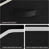 Moonval Trapezoid Closet Shelf Organizers, 3-Pack Large Fabric Storage Bins with Handles