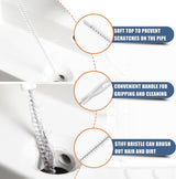 Moonval Drain Cleaning Tool Set, 9-Piece Drain Snake, Hair Remover & Cleaning Brush Kit