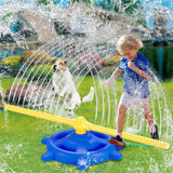 Moonval 360° Rotating Water Sprinkler, Adjustable Garden Lawn Sprayer for Kids & Pets