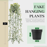 Moonval Artificial Hanging Plant, Faux Greenery for Bathroom, Wall Shelf & Home Decor