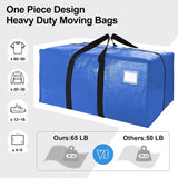 Moonval Moving Bags, 6-Pack Extra Large Heavy-Duty Storage Totes with Backpack Straps & Zippers