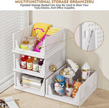 Moonval Stackable Closet Storage Baskets, Foldable Drawer Organizers for Clothes & Home Storage