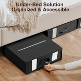 Moonval Bed Sheet Organizers, 6-Pack Foldable Linen Storage Boxes for Bedding, Blankets & Towels