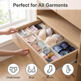 Moonval Drawer Organizer Dividers, Cut-to-Fit Interlocking Storage Grid, 10-Pack