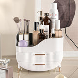 Moonval Makeup Organizer, Large Cosmetic Storage Case with Drawers & Handle for Vanity & Bathroom
