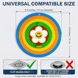 Moonval 2-in-1 Silicone Drain Cover, Hair Catcher and Stopper for Sink, Shower and Tub