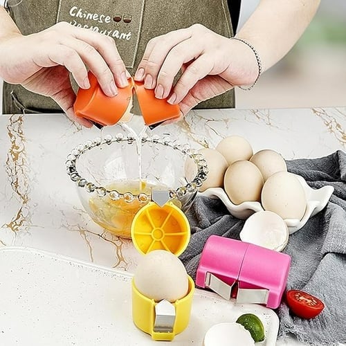 Moonval Egg Shell Opener, Stainless Steel Egg Cracker Tool for Clean & Easy Egg Opening