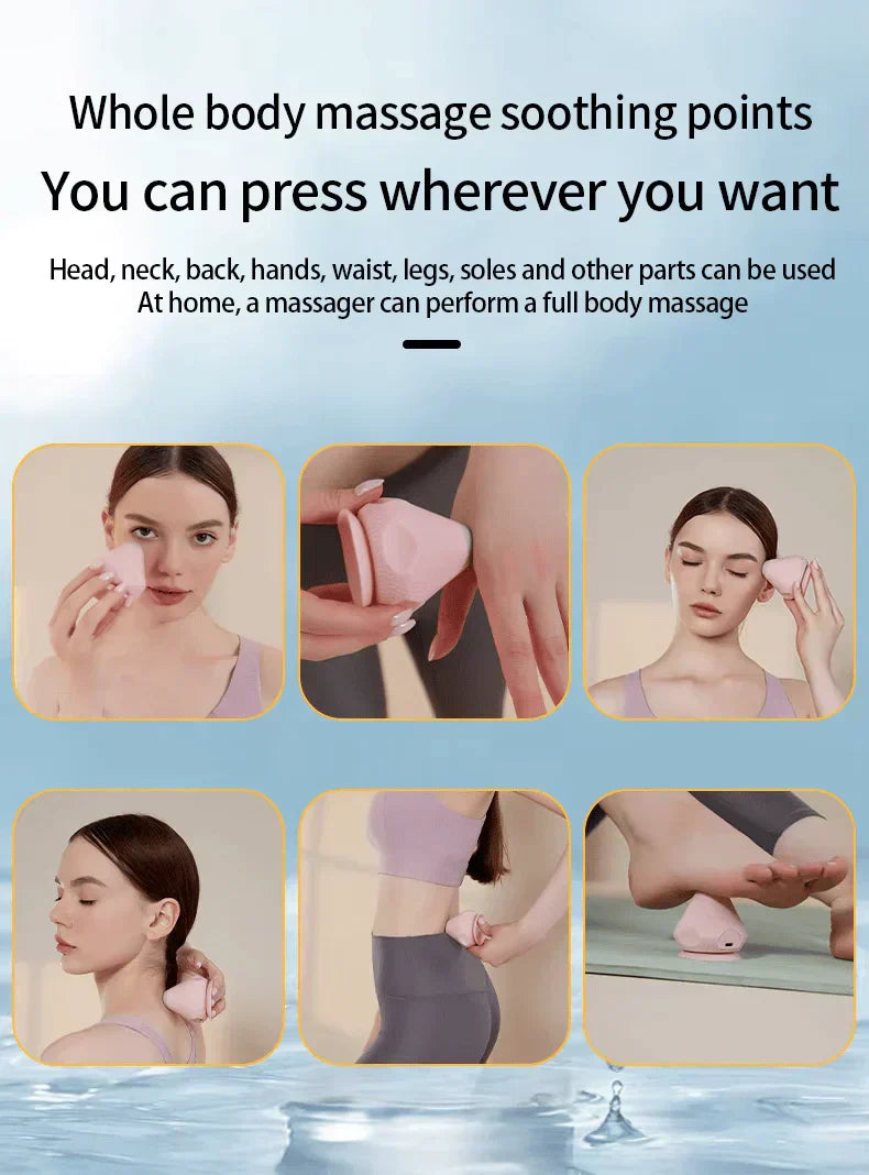 Moonval Electric Massage Ball, Portable Fascia Massager for Deep Tissue Muscle Relaxation