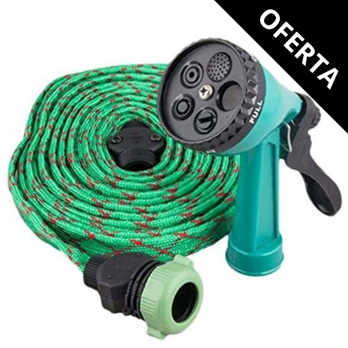 Moonval Expandable Garden Hose, Flexible Water Hose with Spray Nozzle for Lawn, Garden & Car Wash