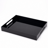 Moonval Premium Acrylic Serving Tray, Clear Carrying Tray with Side Handles