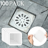 Moonval Self-Adhesive Drain Hair Catcher, Fine Mesh Cover for Shower and Floor Drains