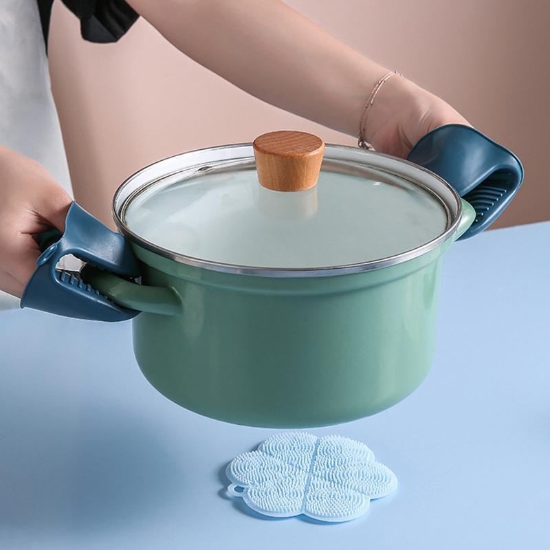 Moonval Hot Dish Lifter, Anti-Scald Bowl & Plate Gripper with Stainless Steel Arms