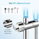 Moonval Drill-Free Hand Shower Holder, Adjustable Wall Mount Bracket for Bathroom Shower Heads