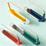 Moonval Expandable Sink Caddy, Adjustable Drain Rack with Towel Bar & Utensil Holder
