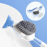 Moonval Wall-Mounted Toilet Brush Set, Suction Cup Bathroom Cleaning Brush with Holder
