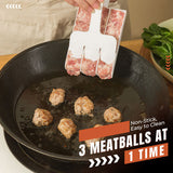 Moonval Triple Meatball Maker, Non-Stick 3-at-Once Meatball Mold with Easy-Release Handle