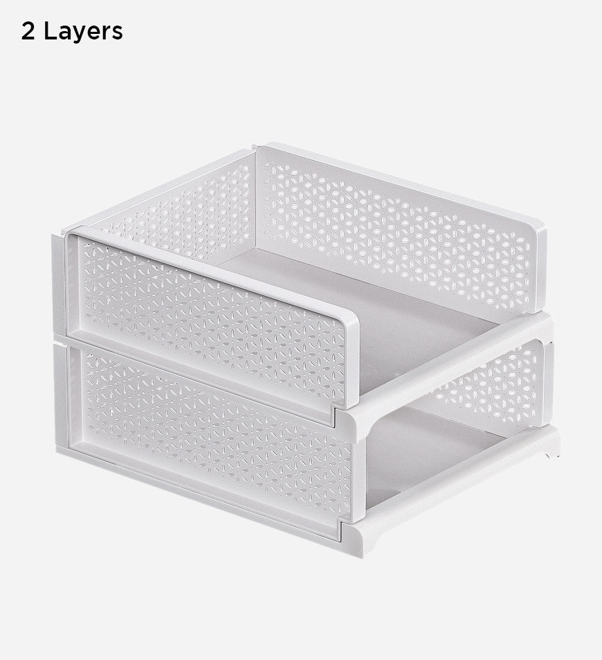 Moonval Stackable Storage Baskets, Foldable Closet Organizers for Clothes, Toys & Home Storage