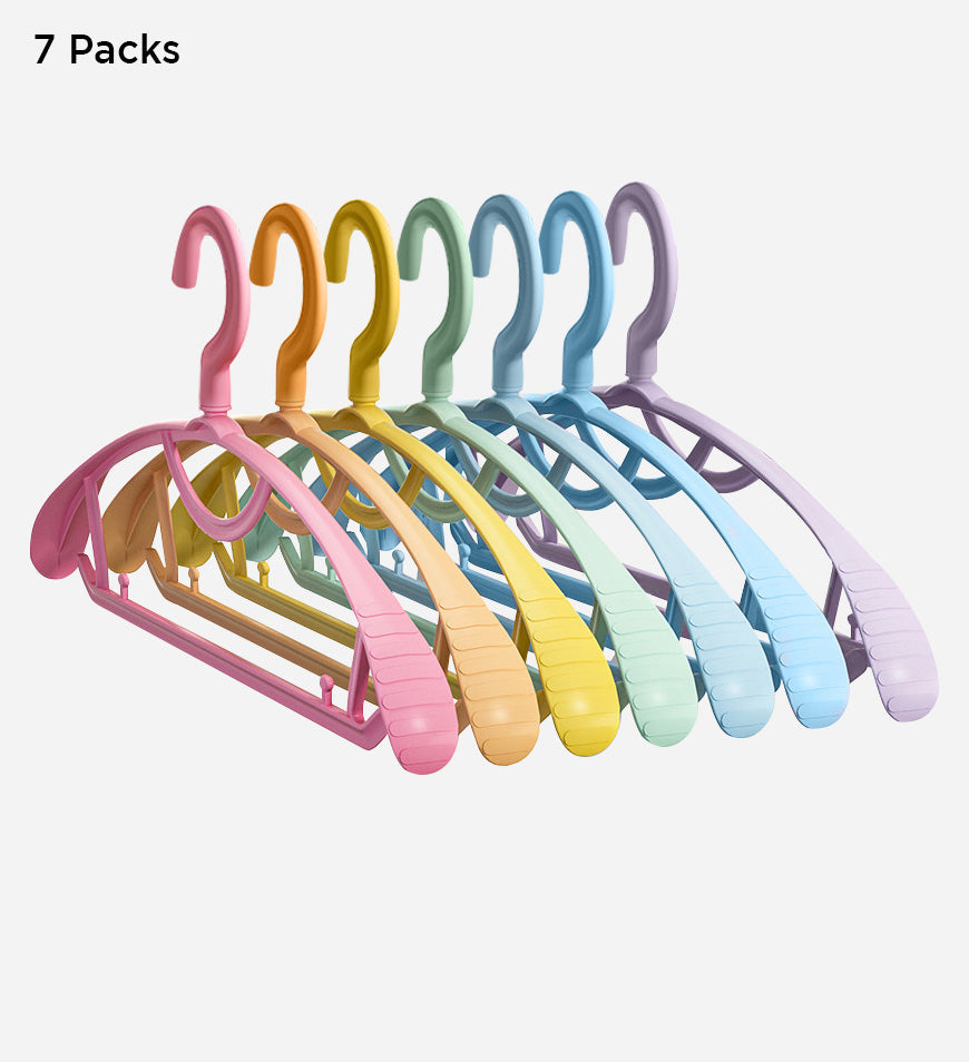 Moonval Non-Slip Space-Saving Hangers, Rainbow Color Clothes Hangers for Closet Organization