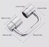 Moonval 1440° Rotating Faucet Aerator, Swivel Faucet Extender for Kitchen & Bathroom Sinks