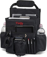 Moonval Front Seat Organizer, Car Office Storage with Tablet & Laptop Compartments and Shoulder Strap