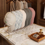 Moonval Acrylic Baseball Cap Organizer, Clear Stackable Hat Storage Display Box