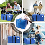 Moonval Moving Bags, 6-Pack Extra Large Heavy-Duty Storage Totes with Backpack Straps & Zippers
