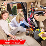 Moonval Backseat Car Organizer, 2-Pack Seat Protectors with Tablet Holder & 9 Storage Pockets