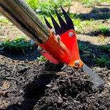 Moonval 2-in-1 Garden Hoe & Weed Puller, 60-Inch Adjustable Steel Weeding Rake