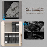 Moonval Bed Sheet Organizers, 6-Pack Foldable Linen Storage Boxes for Bedding, Blankets & Towels