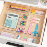 Moonval Clear Drawer Organizer Set, 44-Piece Plastic Storage Trays for Makeup, Kitchen & Office
