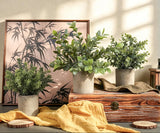 Moonval Mini Artificial Potted Plants, Set of 3 Faux Eucalyptus for Home, Office & Desk Decor