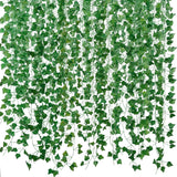 Moonval Artificial Ivy Garland, 12-Pack Hanging Greenery Vines for Home & Outdoor Decor, 84 ft