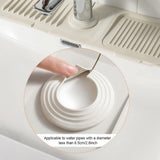 Moonval Silicone Faucet Splash Guard, 5° Self-Draining Sink Mat with Adjustable Opening