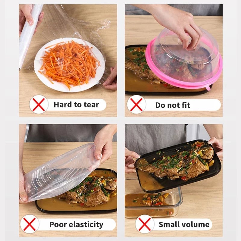 Moonval Reusable Food Freshness Bags, Elastic Bowl Covers for Fruit & Food Storage