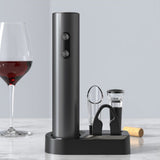 Moonval Electric Wine Opener Set, Automatic Rechargeable Corkscrew with Foil Cutter