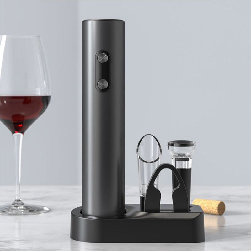 Moonval Electric Wine Opener Set, Automatic Rechargeable Corkscrew with Foil Cutter