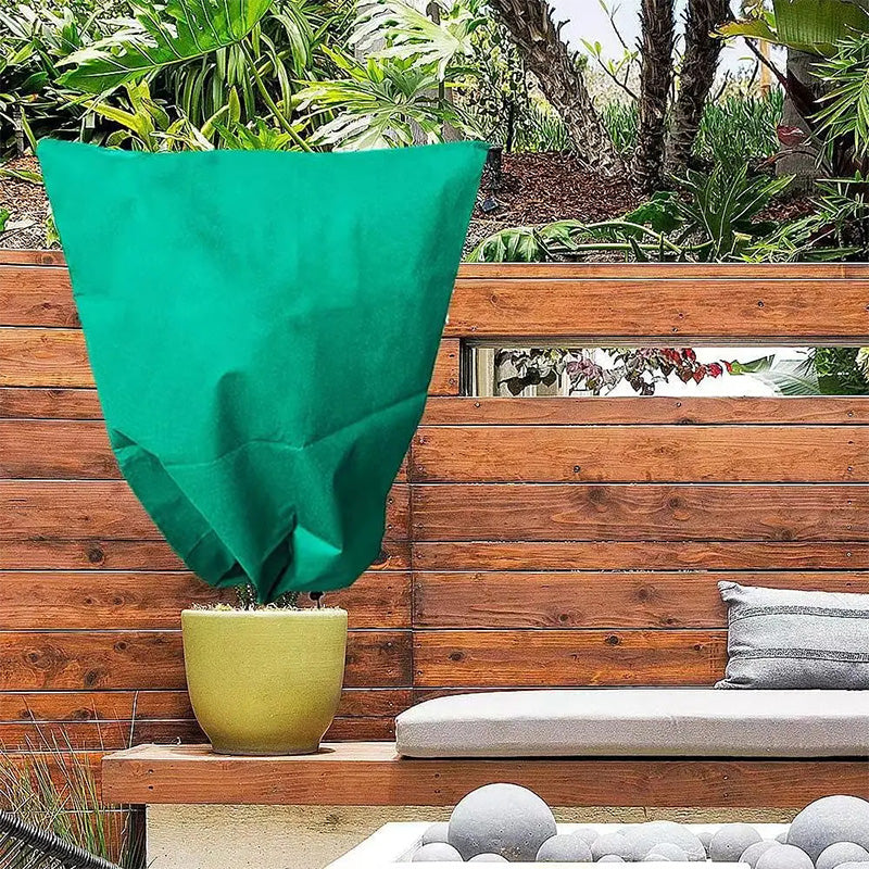 Moonval Plant Frost Protection Cover, Thickened Drawstring Freeze Protection Bag for Trees & Shrubs