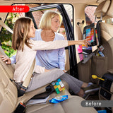 Moonval Backseat Car Organizer, 2-Pack Seat Protectors with Tablet Holder & 9 Storage Pockets