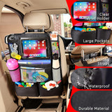 Moonval Backseat Car Organizer, 2-Pack Seat Protectors with Tablet Holder & 9 Storage Pockets