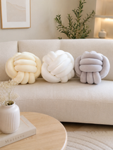 Moonval Knot Throw Pillow, Soft Plush Decorative Cushion for Sofa, Bed & Living Room