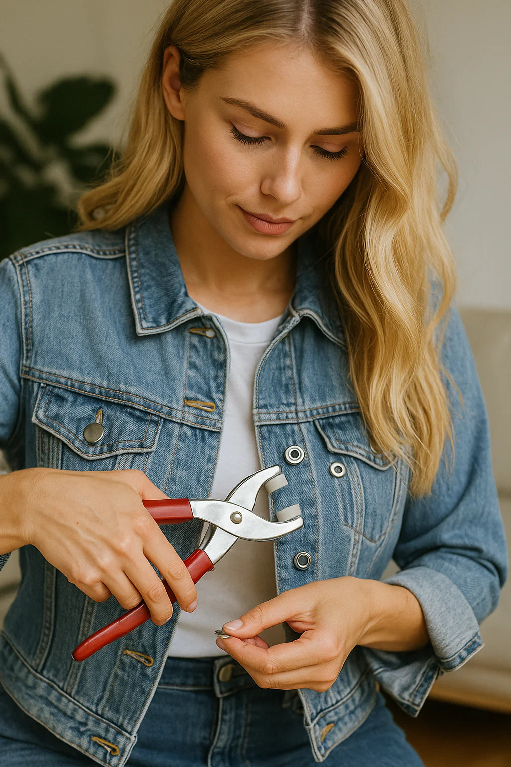 Moonval Snap Button Tool Kit, Complete Fastener Installation Pliers Set with Metal Snap Buttons
