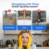 Moonval Faucet Water Filter, Tap Purifier Attachment for Cleaner Water & Kitchen Bathroom Faucets