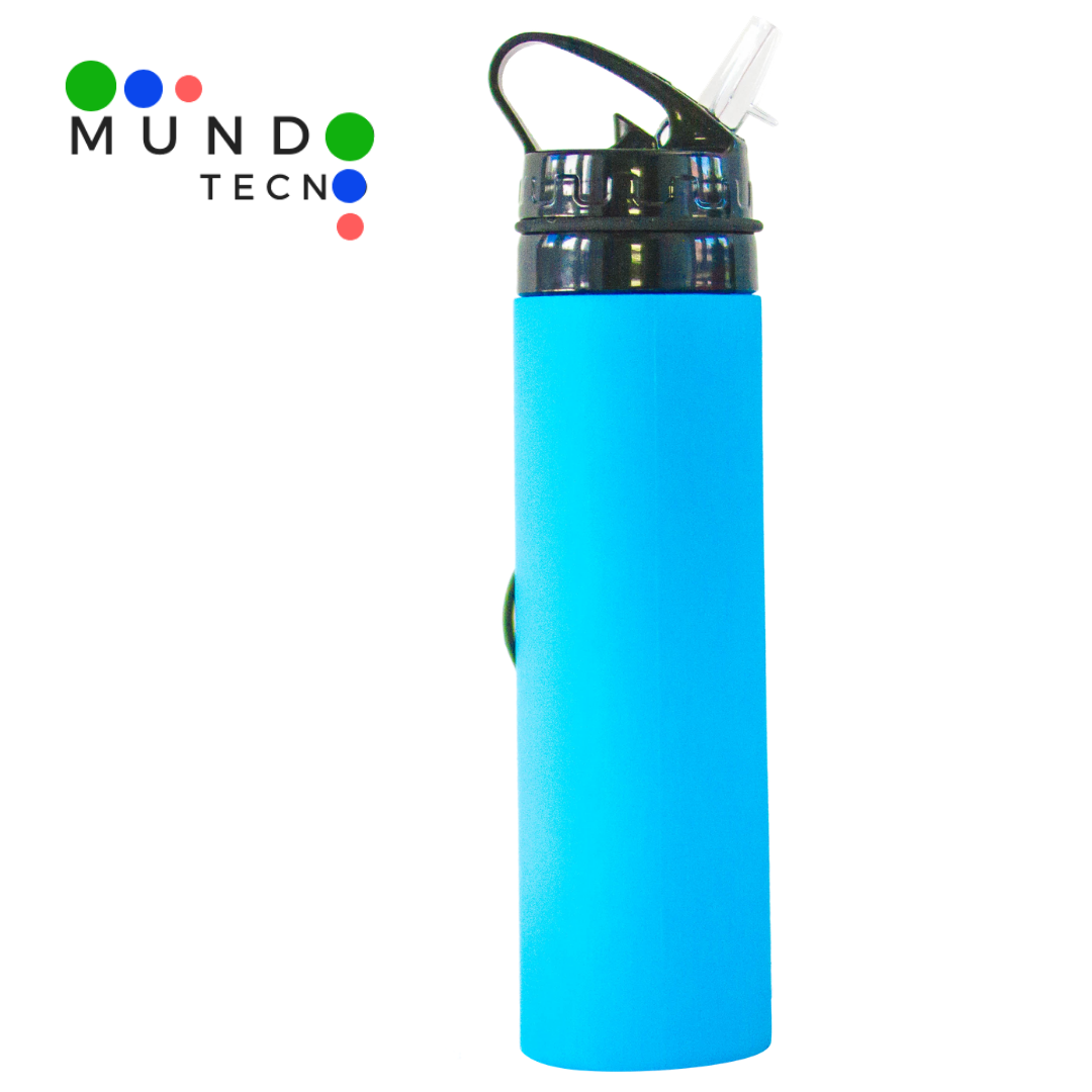 Moonval Collapsible Silicone Water Bottle, Foldable Leakproof Sports Bottle for Travel, Gym & Outdoor Use