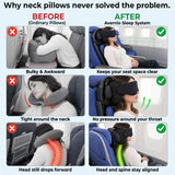 Moonval Travel Sleep System, Portable Inflatable Neck & Head Support Pillow for Travel