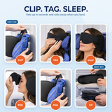 Moonval Travel Sleep System, Portable Inflatable Neck & Head Support Pillow for Travel