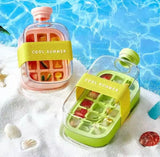 Moonval 2-in-1 Ice Cube Water Bottle, 500ml Leakproof Bottle with Built-In Ice Cube Tray