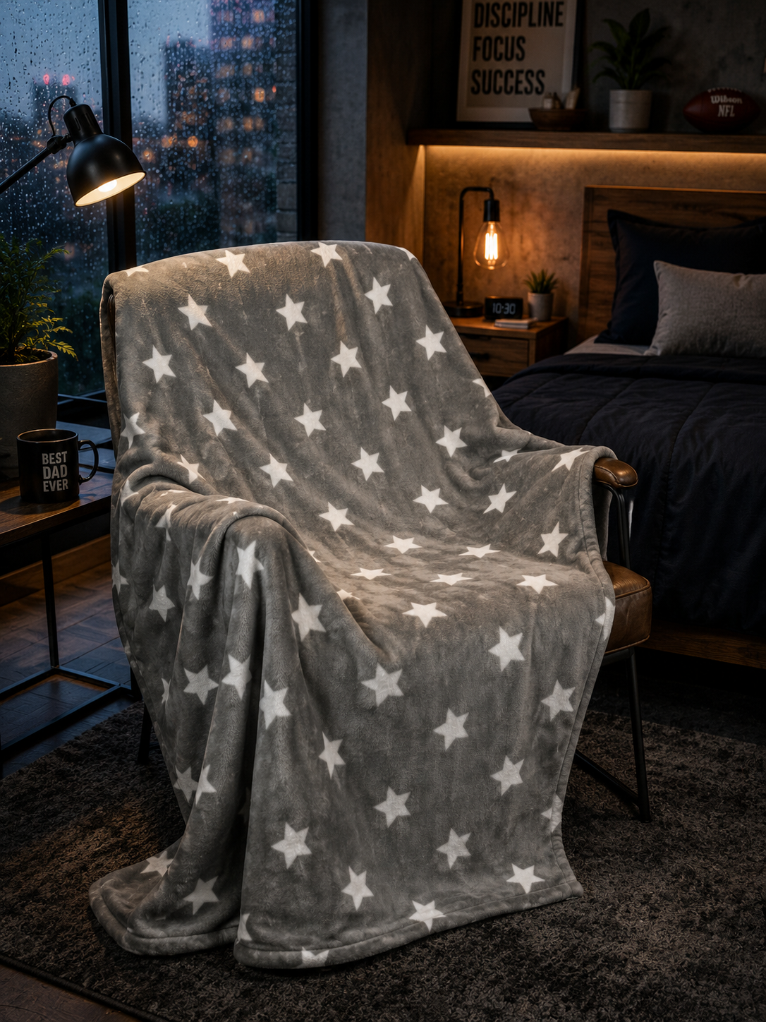 Moonval Premium Fleece Throw Blanket, 1000GSM Soft Plush Cozy Blanket 200 × 140 cm