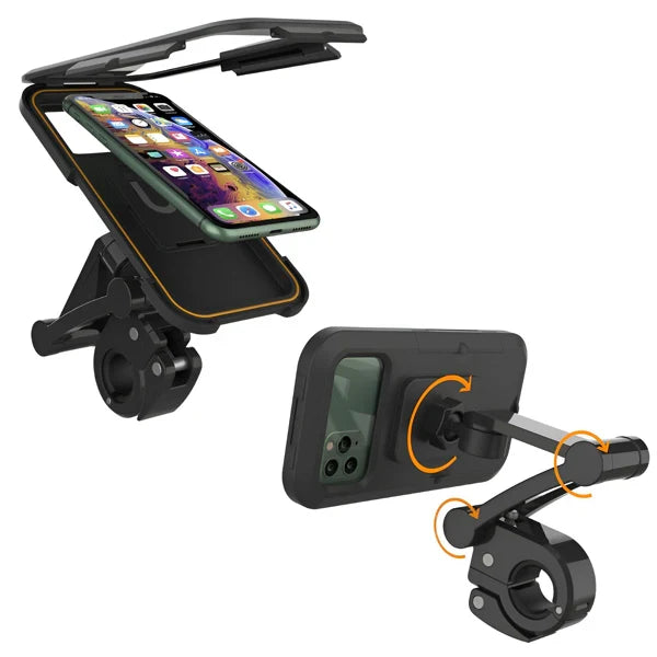 Moonval Waterproof Phone Holder, Motorcycle & Bicycle Handlebar Mount Case for Smartphones
